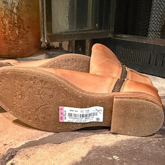 Tan Leather Mid-Calf Boots - Picture 6 of 11